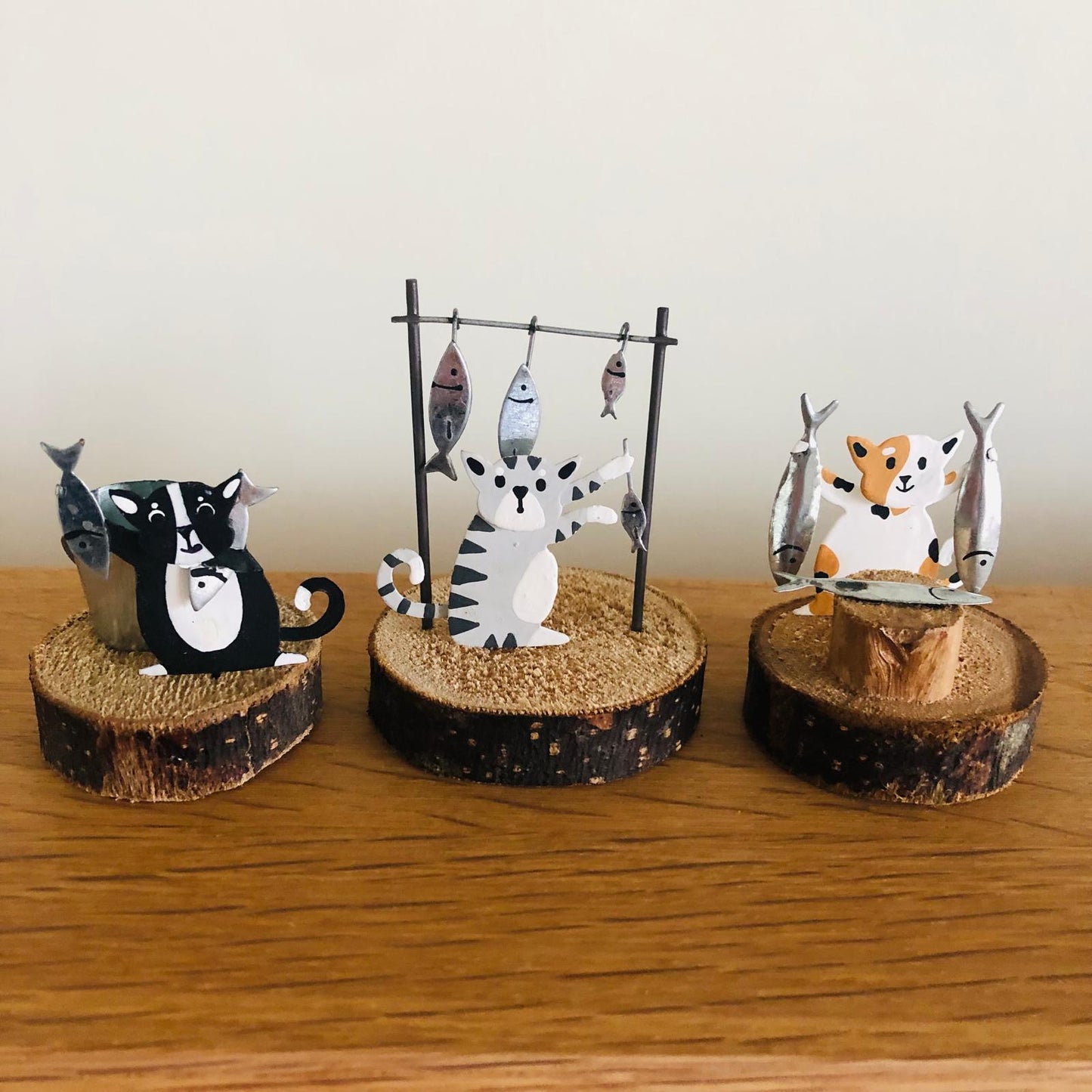 Cats Fish Mongers on Plinths