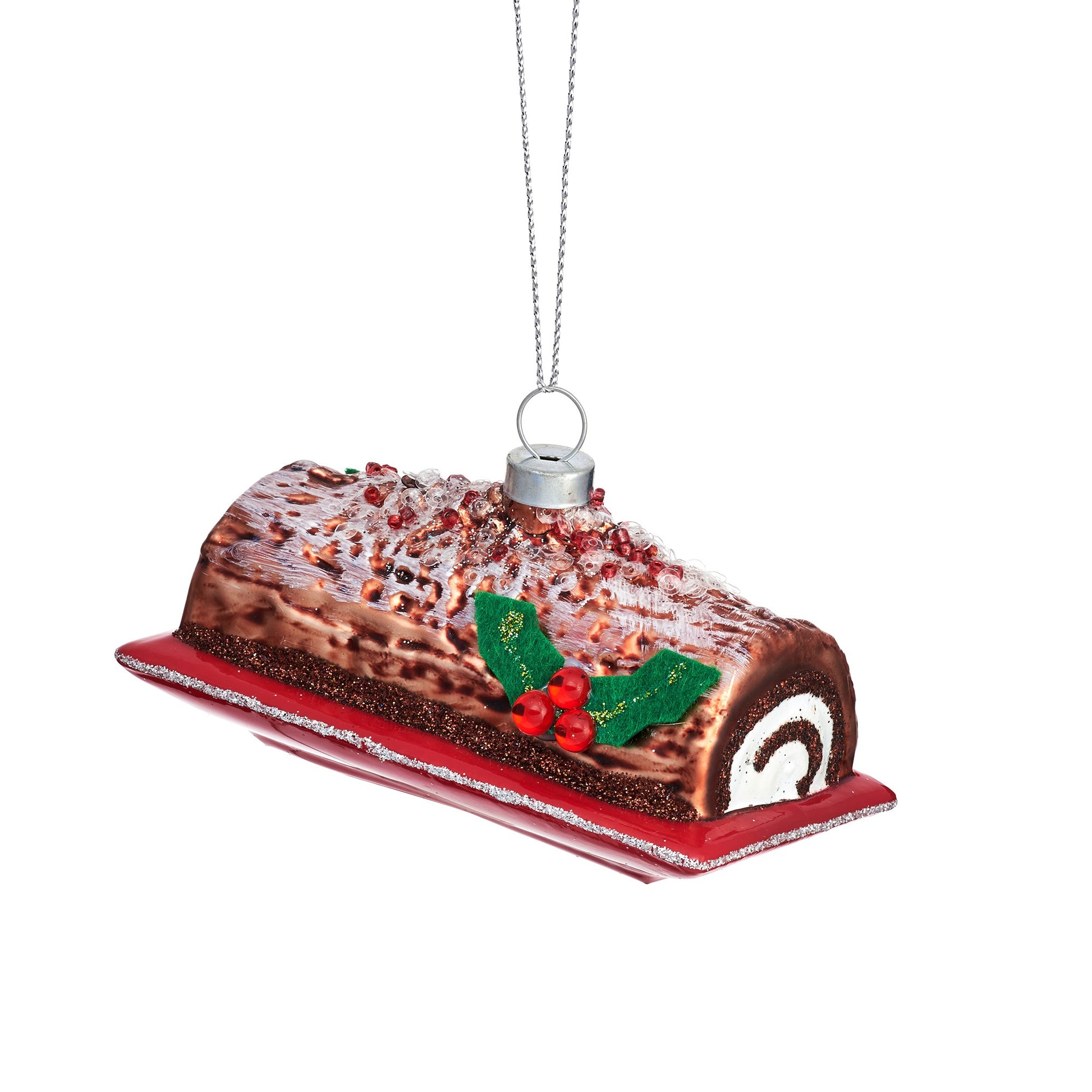 Chocolate Yule Log Christmas Tree Bauble - ad&i