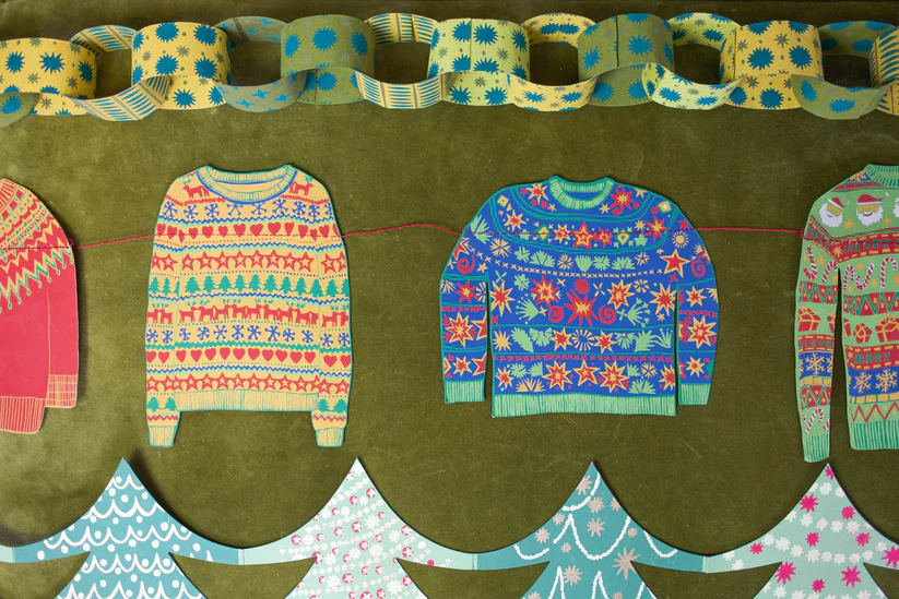 Christmas Jumpers Sewn Garland - ad&i