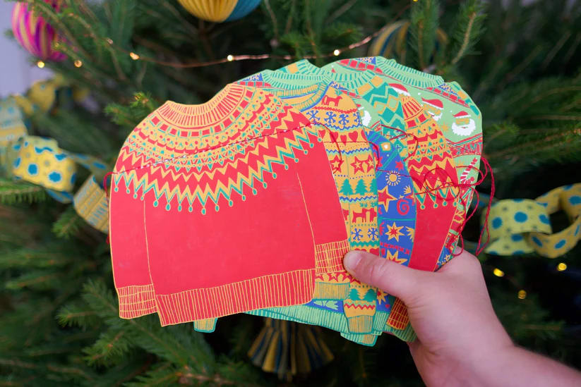 Christmas Jumpers Sewn Garland - ad&i