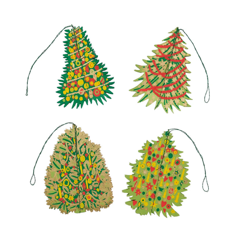 Decorated Trees Paper Ornaments - ad&i