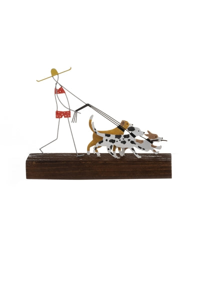 Doggie Day Care Beach Walk – Handcrafted Freestanding Metal Decoration