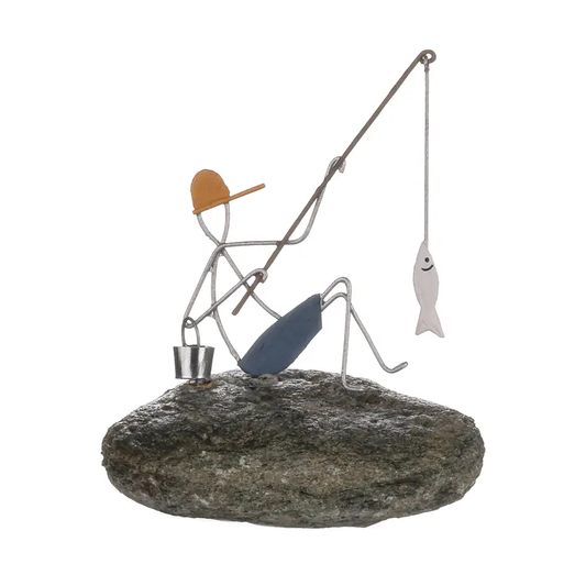 Fishing On Pebble Decoration