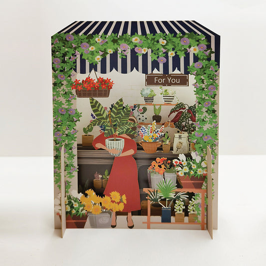 Florist Shop Scene 3D Pop Up Card - ad&i