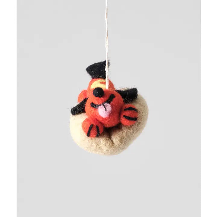 Frank, Hotdog Dog Hanging Felt Ornament