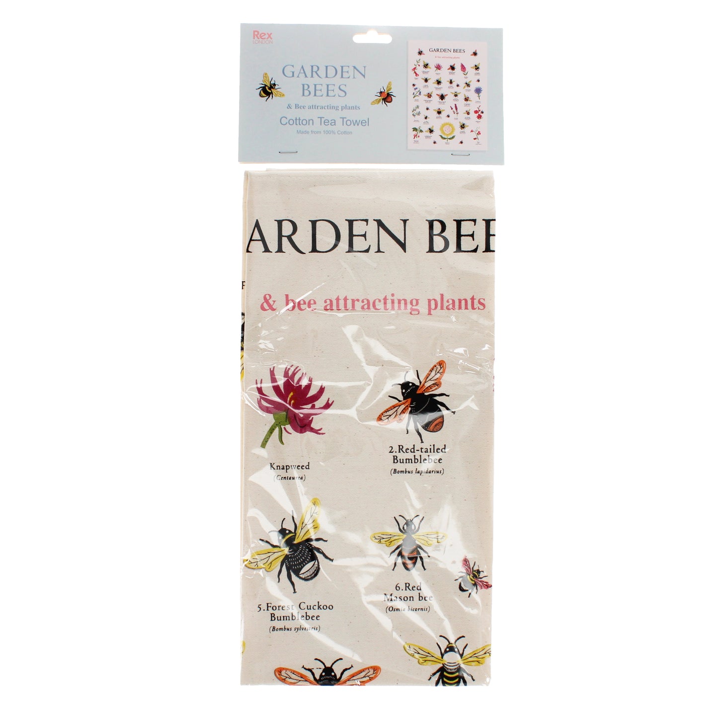 Garden Bees Print Tea Towel - ad&i