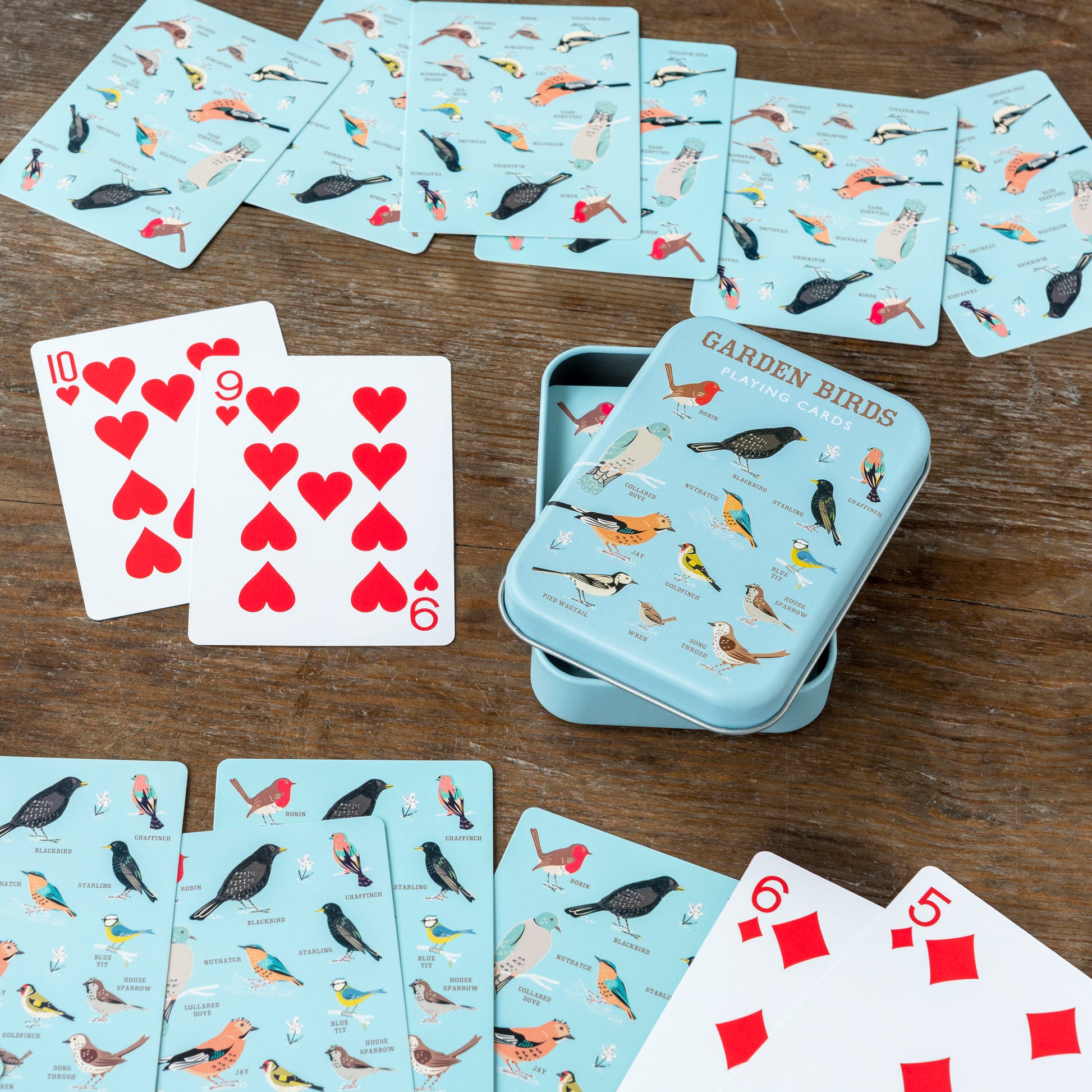 Garden Birds Playing Cards in a Tin - ad&i