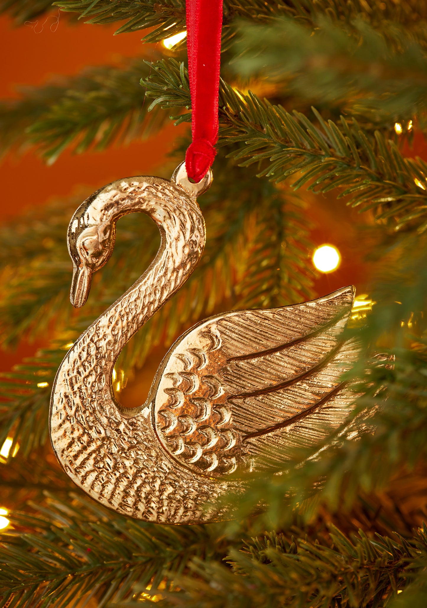 Gold Metal Swan Decoration
