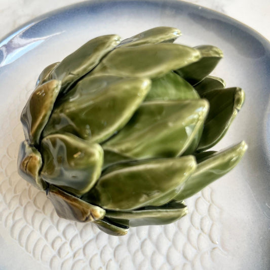 Green Ceramic Artichoke Ornament