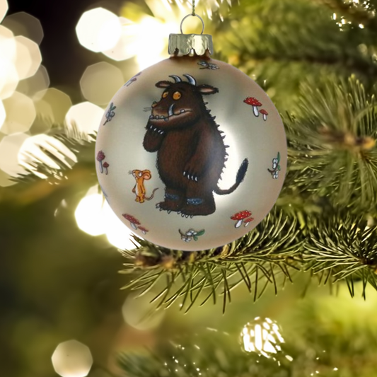 Gruffalo and Mouse Matt Gold Glass Bauble