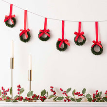Load image into Gallery viewer, Hanging Christmas Wreath Bunting - ad&amp;i