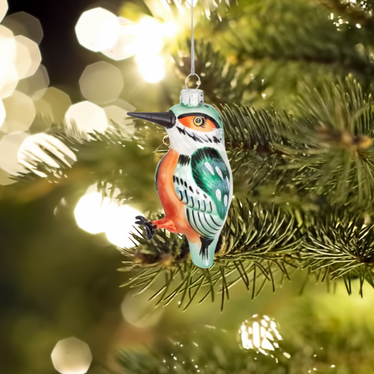 Kingfisher Shaped Christmas Tree Bauble