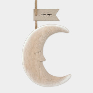 Wooden Decorative Hanging Crescent Moon - ad&i