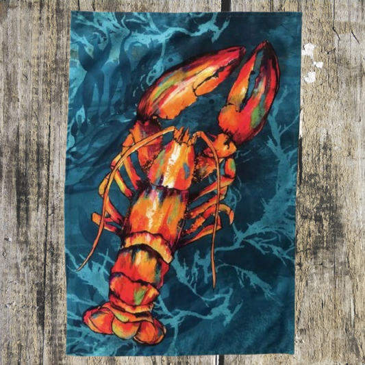 Lobster Print Tea Towel