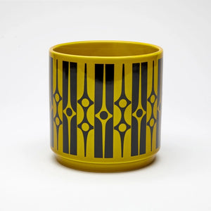 Magpie x Hornsea Geo Chartreuse Medium Plant Pot - ad&i