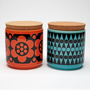 Magpie x Hornsea Geo Flower Orange Storage Jar - ad&i