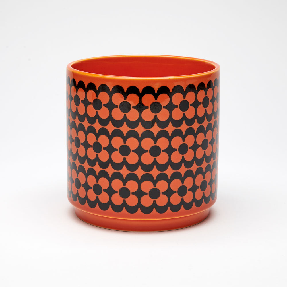 Magpie x Hornsea Repeat Flower Orange Medium Plant Pot - ad&i