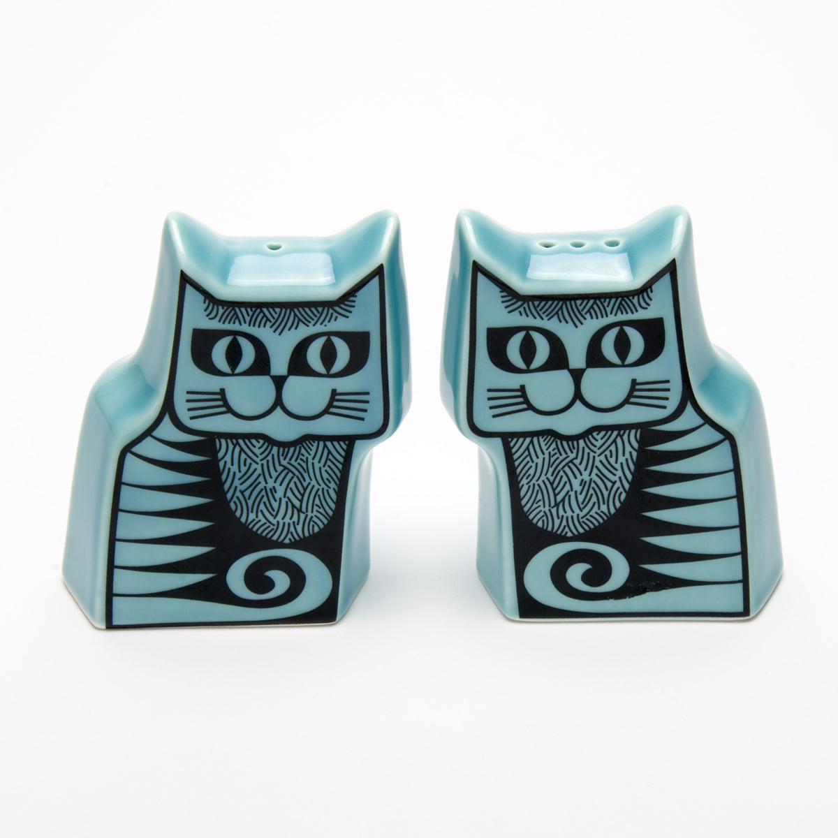 Magpie x Hornsea Teal Cat Salt and Pepper Shaker Set - ad&i