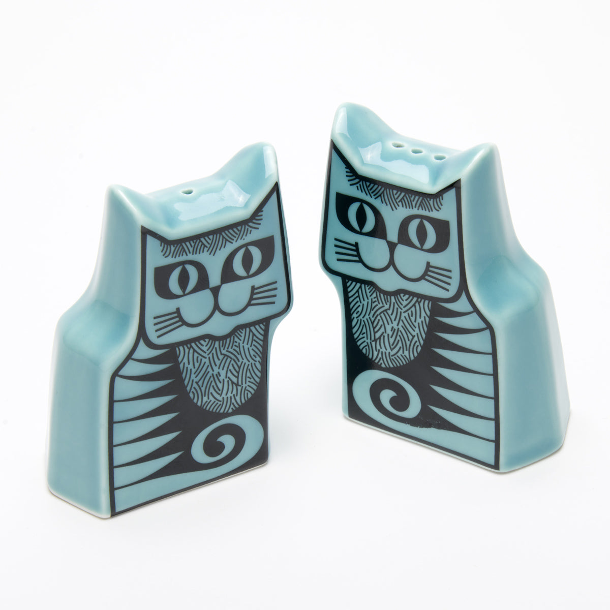 Magpie x Hornsea Teal Cat Salt and Pepper Shaker Set - ad&i