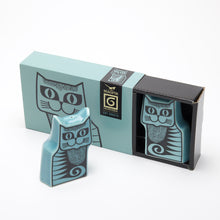 Load image into Gallery viewer, Magpie x Hornsea Teal Cat Salt and Pepper Shaker Set - ad&amp;i