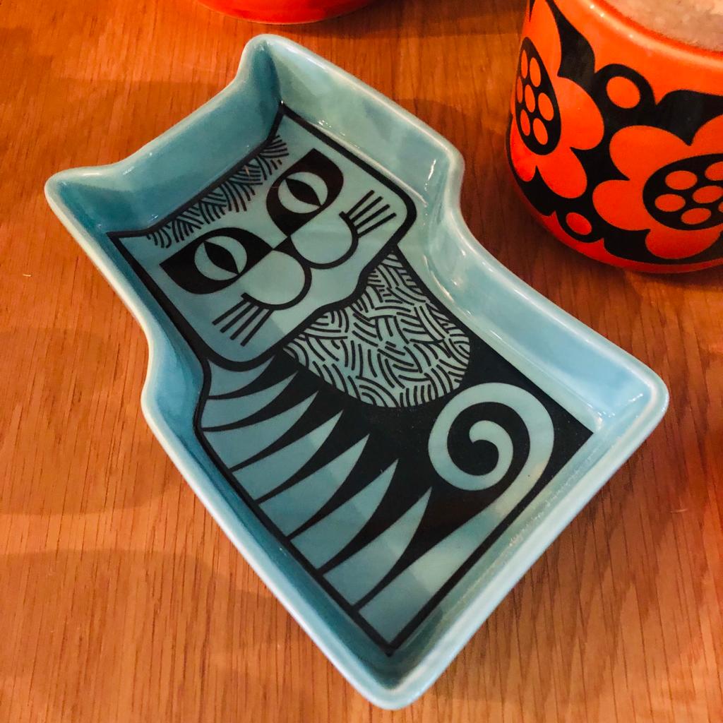 Magpie x Hornsea Teal Cat Trinket Dish - ad&i