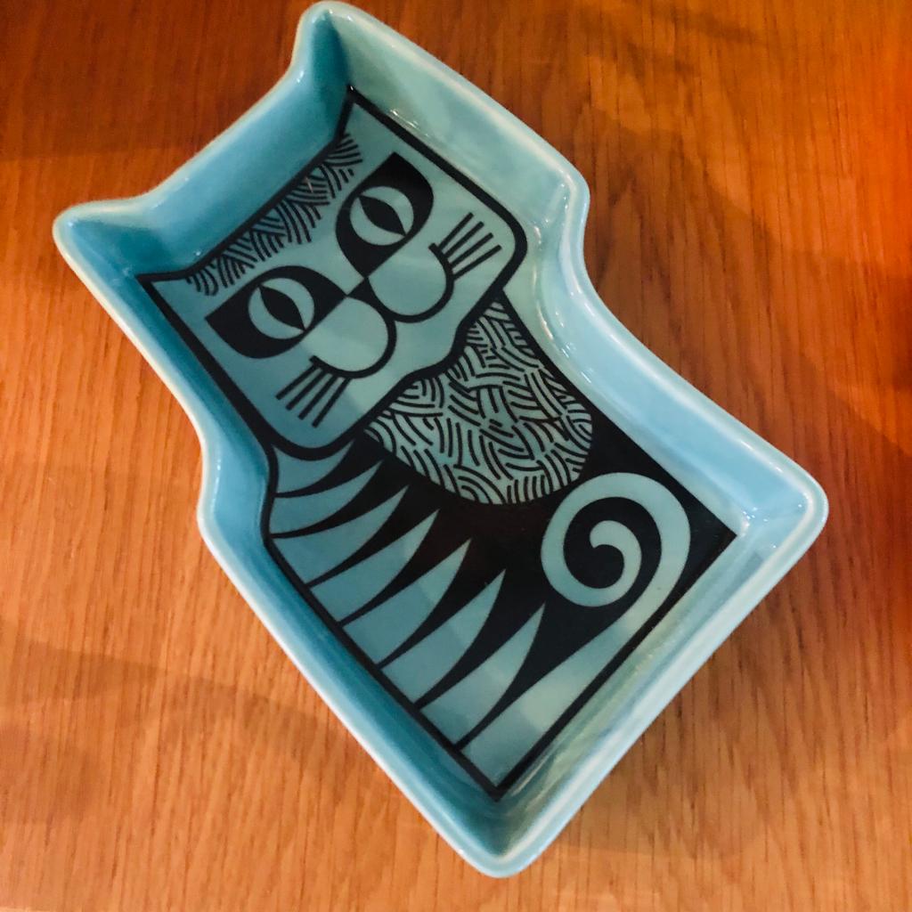 Magpie x Hornsea Teal Cat Trinket Dish - ad&i