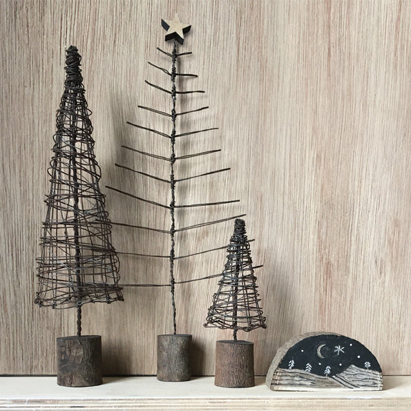 Night Sky Silhouette Scene Wooden Block - ad&i
