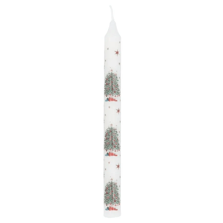 Nostalgia Christmas Tree Dinner Candles - Two Pack