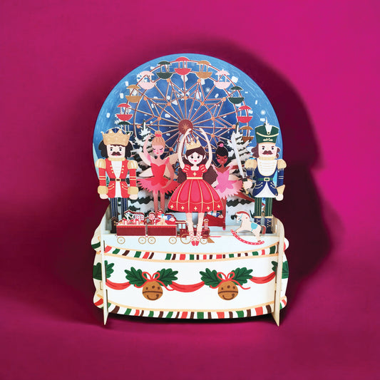 Nutcracker Snow Globe 3D Pop Up Christmas Card