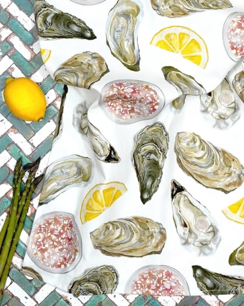 Oyster Tea Towel