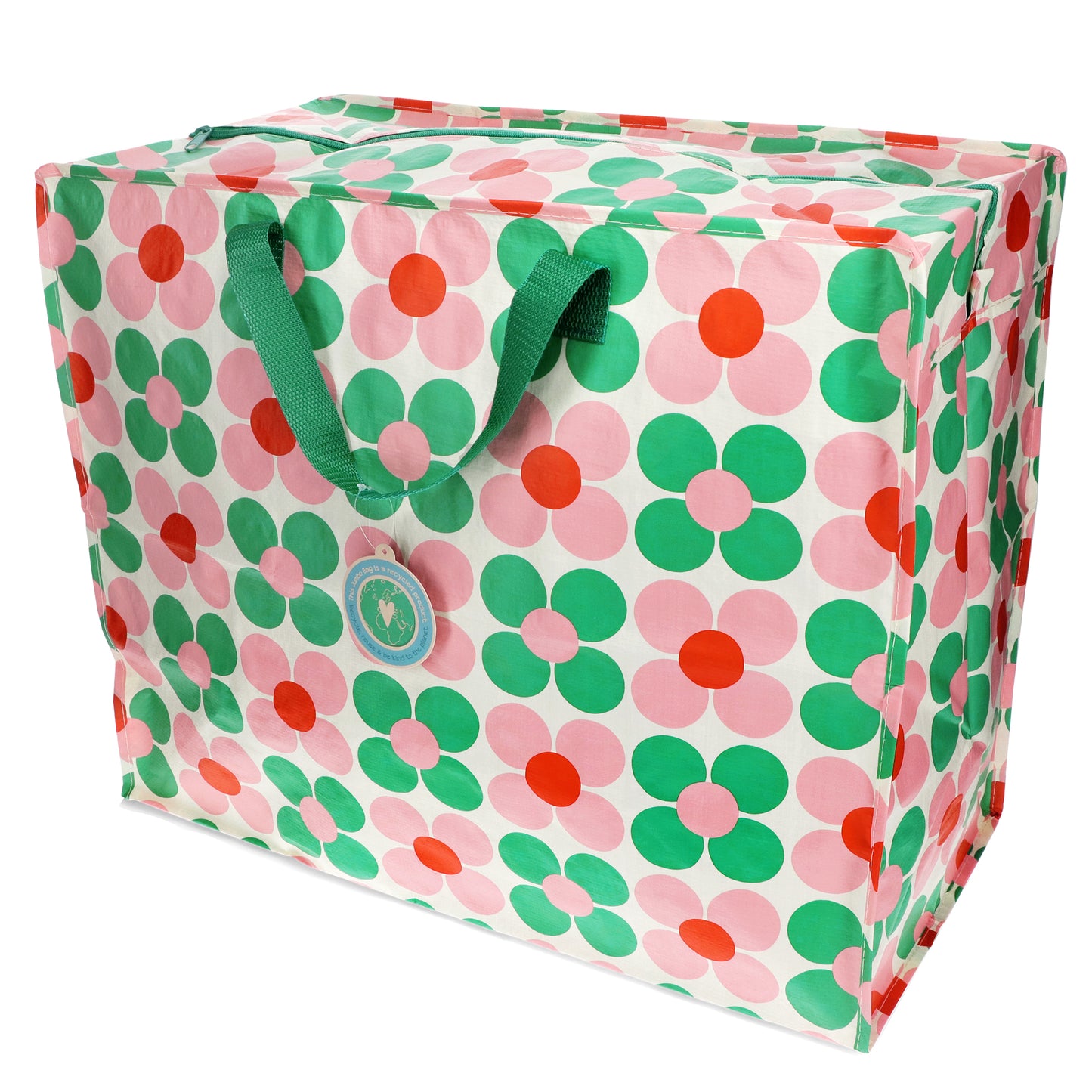 Pink and Green Floral Jumbo Storage Bag - ad&i