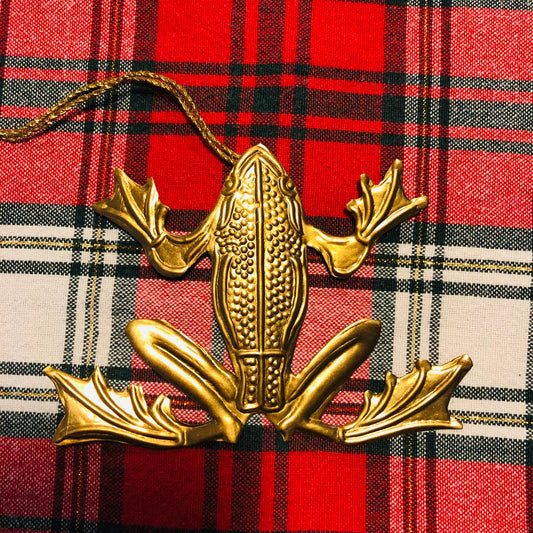 Pressed Gold Decorative Hanging Frog - ad&i