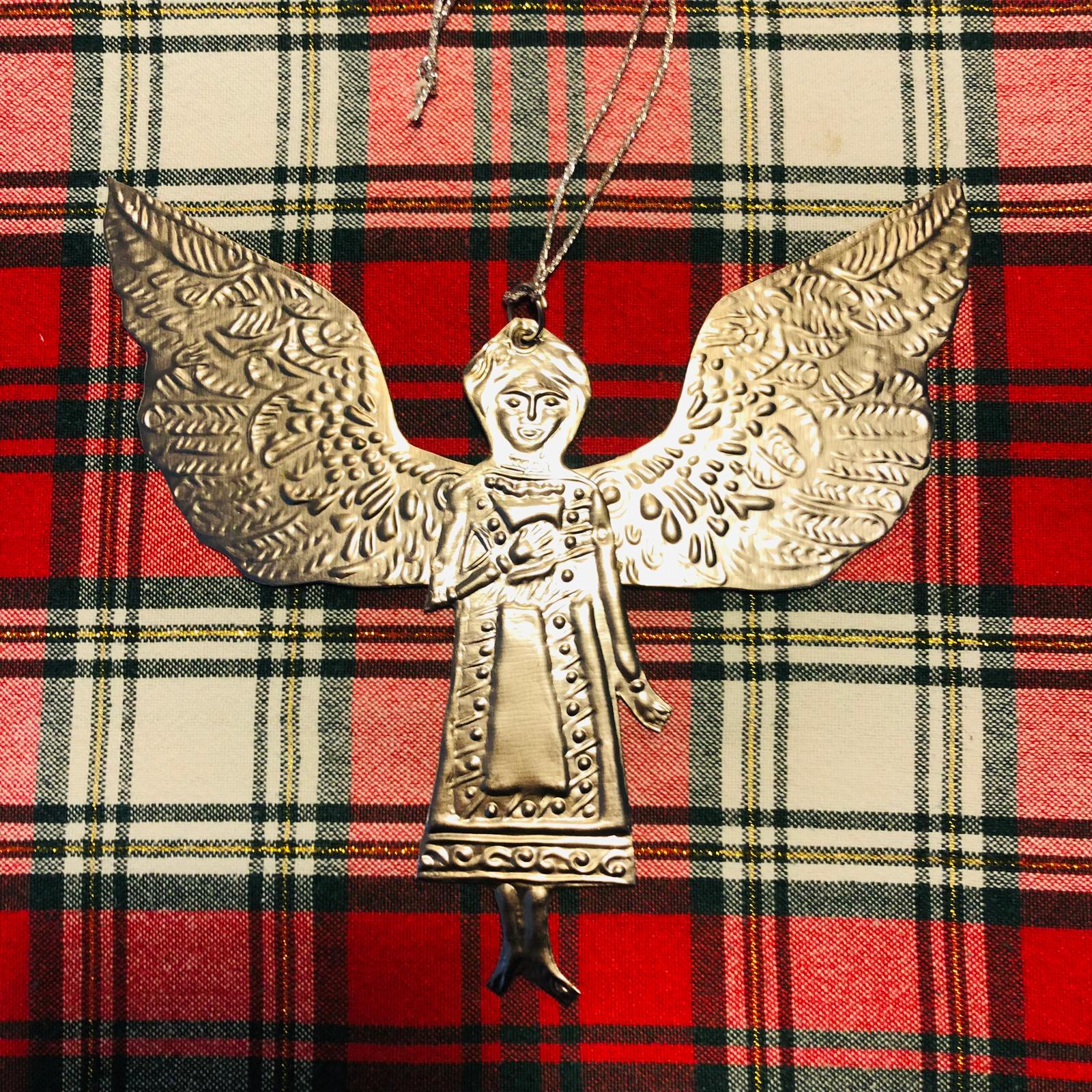 Pressed Silver Decorative Hanging Angel - ad&i