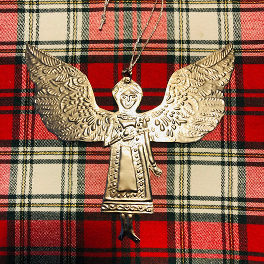 Pressed Silver Decorative Hanging Angel - ad&i
