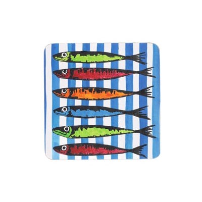 Rainbow Sardine Blue Stripe Coasters - ad&i