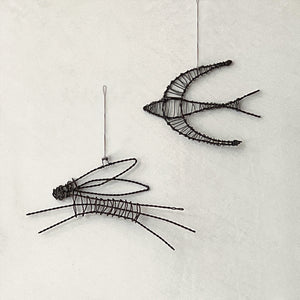 Rusty Wire Hanging Leaping Hare - ad&i