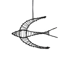 Load image into Gallery viewer, Rusty Wire Hanging Swallow Bird - ad&amp;i