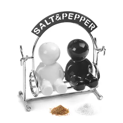 Salt and Pepper Set on a Swing