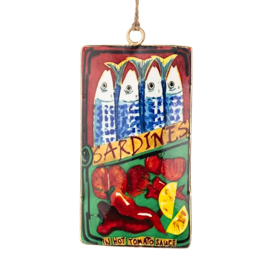 Sardines in Hot Sauce Tin Hanging Ornament