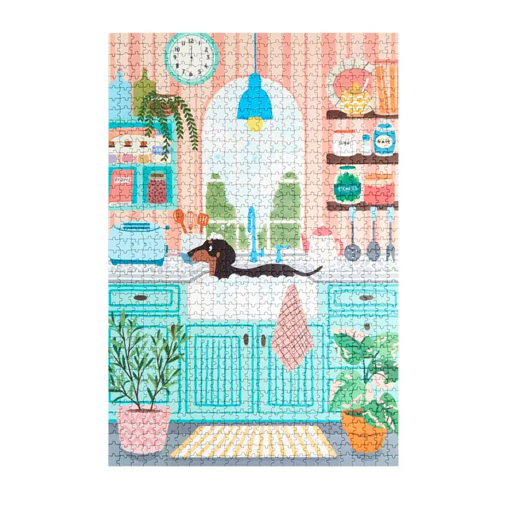 Sausage Dog in a Bubble Bath 1000 Piece Puzzle - ad&i