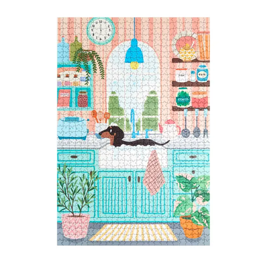 Sausage Dog in a Bubble Bath 1000 Piece Puzzle - ad&i