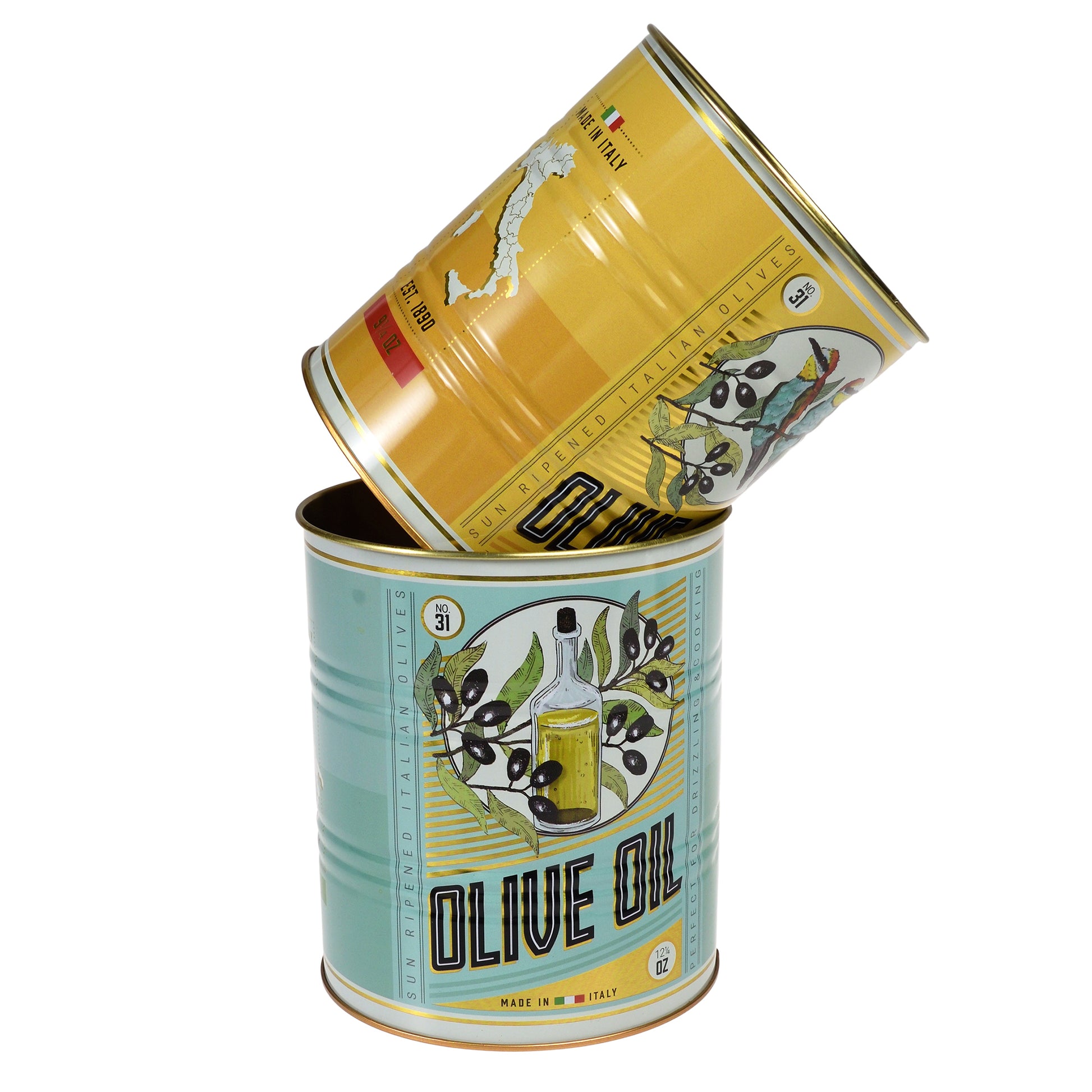 Set Of Two Olive Oil Storage Tins - ad&i