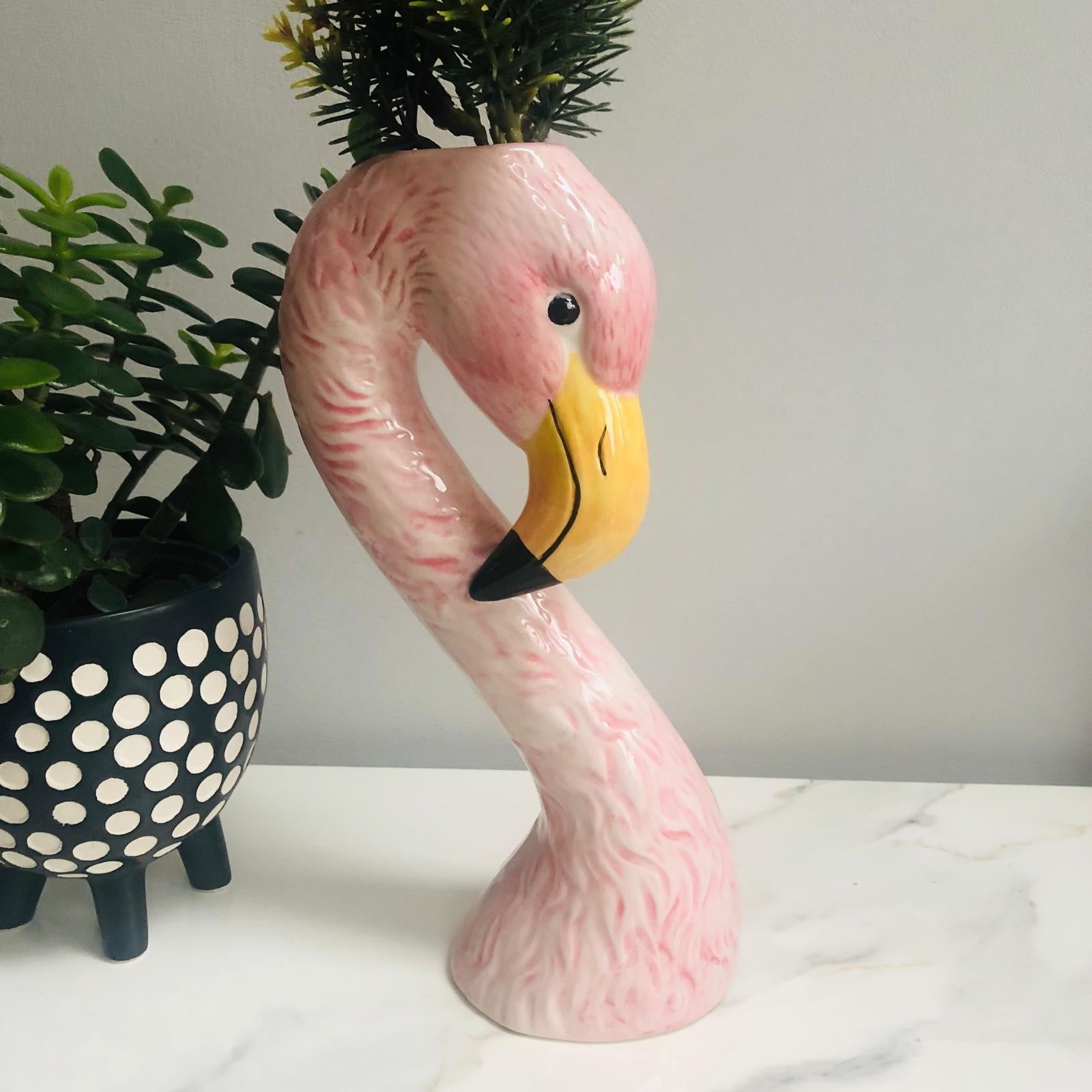 Small Pink Flamingo Head Vase - ad&i