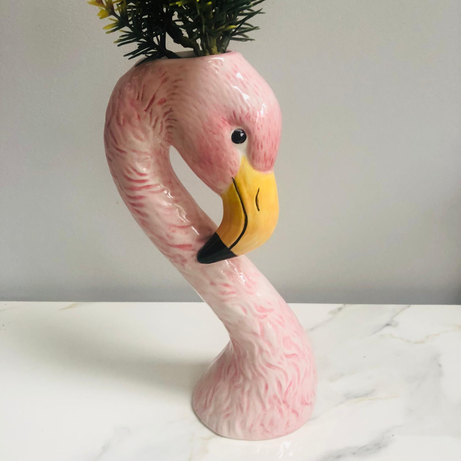 Small Pink Flamingo Head Vase - ad&i
