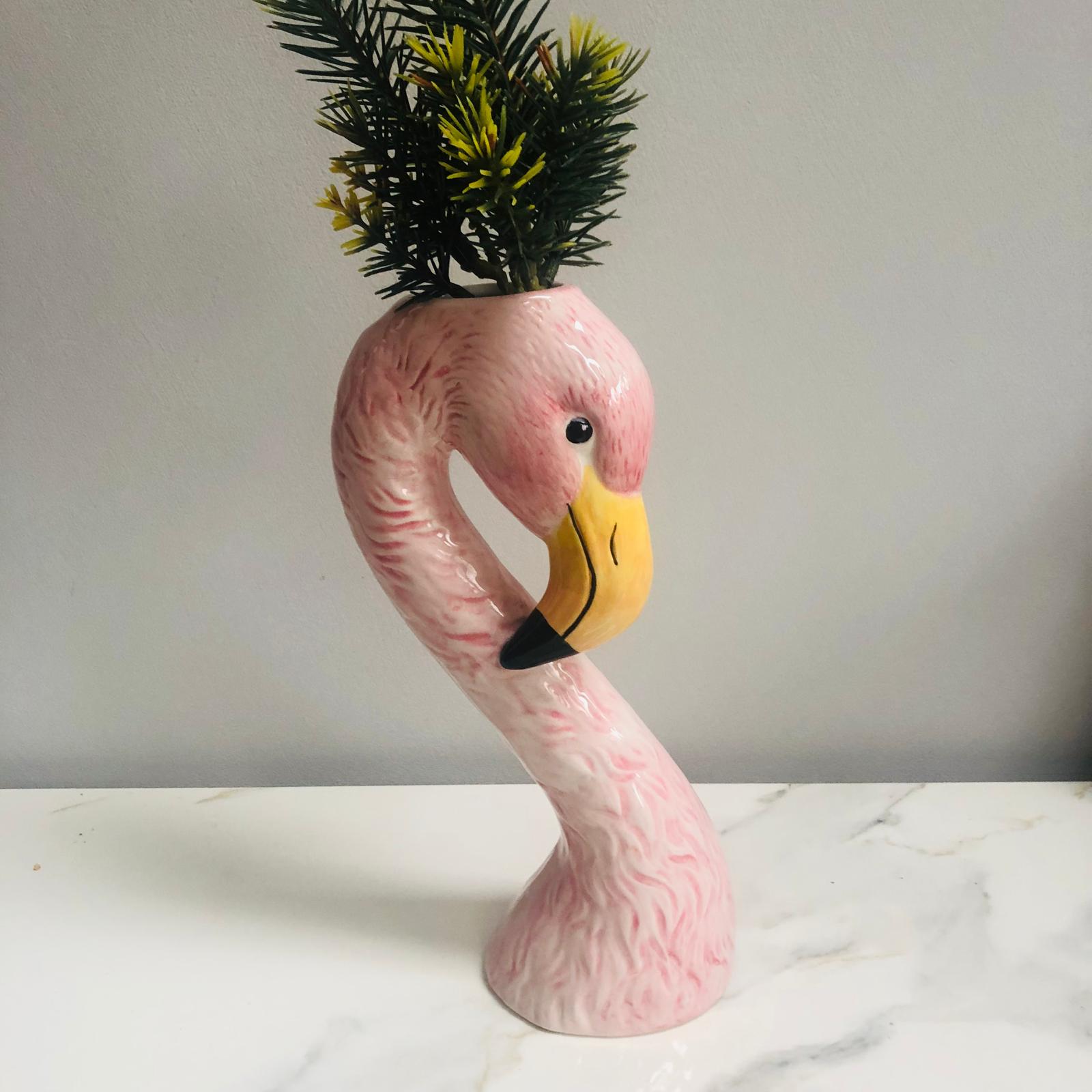 Small Pink Flamingo Head Vase - ad&i