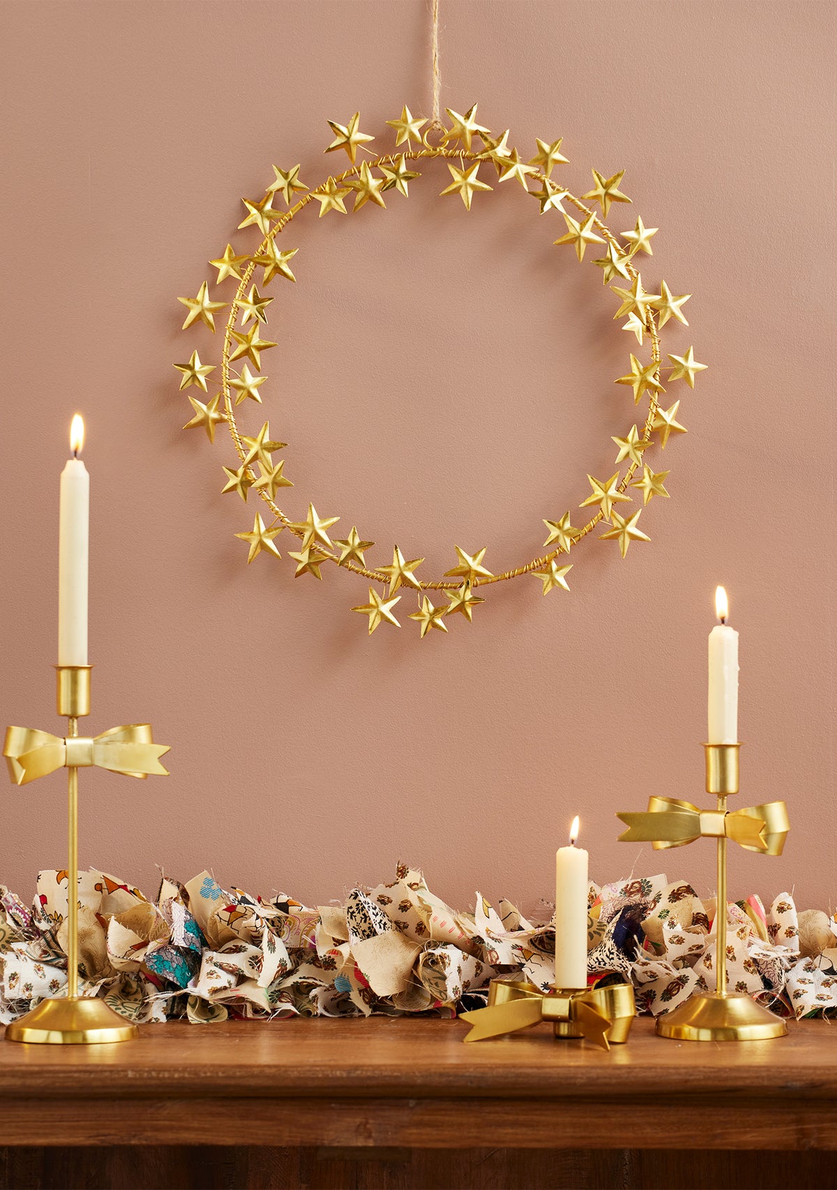 Star Metal Wreath Table Centre
