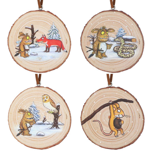 The Gruffalo's Child and Friends Scene Wooden Christmas Tree Decorations