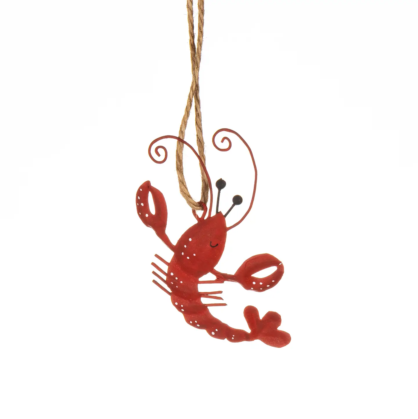 Trio of Hanging Tin Lobster Ornaments