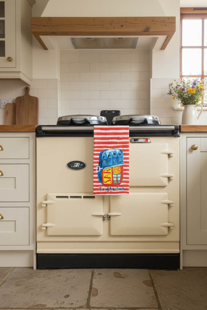 Tin of Sardines Tea Towel - ad&i