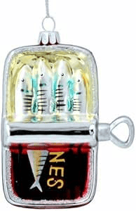 Tin of Sardines Glass Christmas Tree Bauble - ad&i